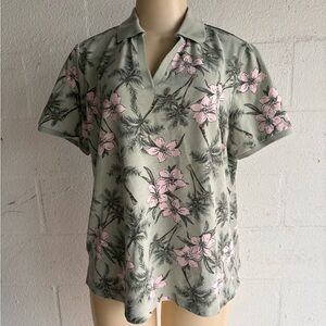 Coral Bay Green and Pink Floral Top